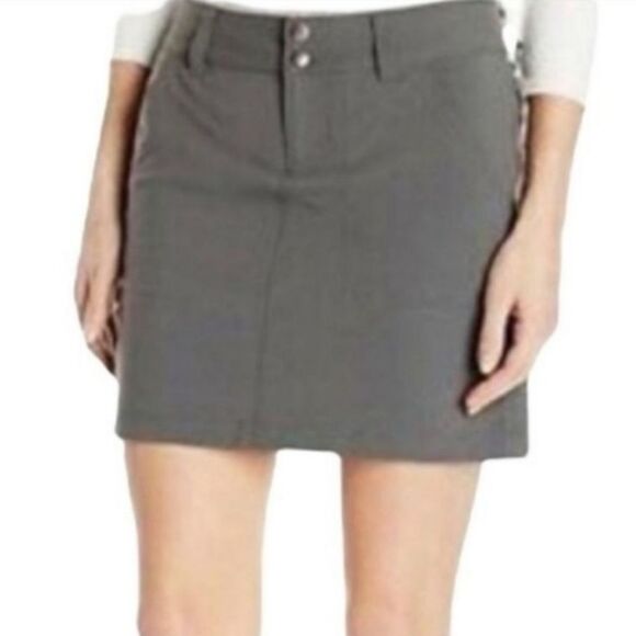 Columbia Omni-Shade Packable Skort Sun Protection Hiking Trail Skirt/Short Gray - Picture 2 of 13